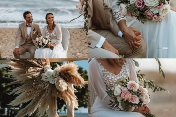 Un instant de la cérémonie laïque de mariage à Sète, capturé par Stéphanie Azémard.